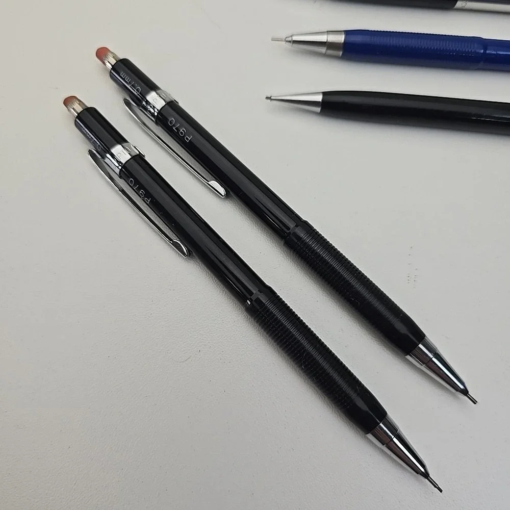 Scripto Vintage Mechanical Pencil P970 & P950 SET of (7) Japan Korea Twist Click
